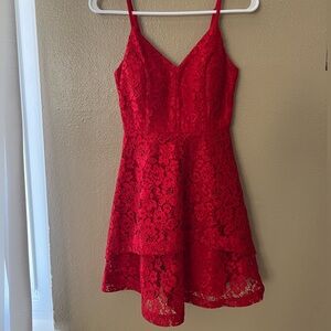 Xtraordinary love Girls Petite Size 3 Red Lace Dress Valentines Day